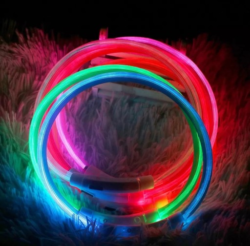 Obojok s LED čelenkou, USB nabíjanie, 50 cm