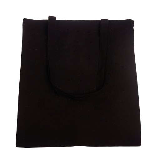 Čierna bavlnená taška EKO nákupný komfort FASHION