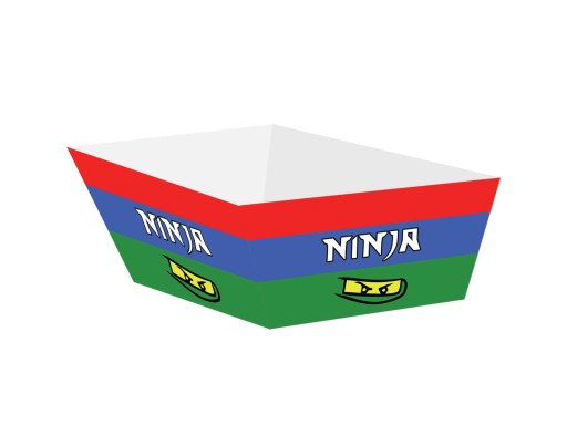 Ninja boxy na čipsy a sladkosti, 4 ks