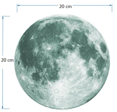 Fluorescenčná nálepka Žiariaci mesiac 20 cm