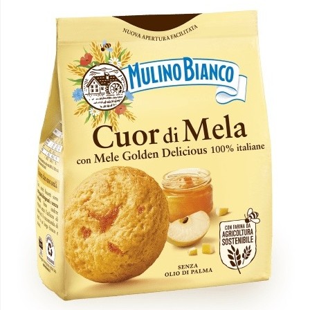 Mulino Bianco Cuor di Mela Talianske sušienky plnené jablkovým džemom 300g
