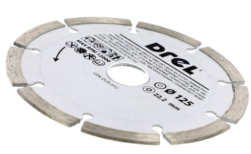 DIAMANTOVÝ DISK 125 x 22,2 SEGMENTOVÁ UPEVŇOVACIA ZÁSUVKA