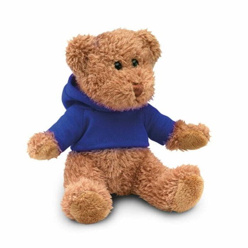 MASKOT MEDVEĎOV V MIKINE S KAPUCNOU, červená