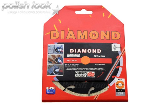 SEGMENTOVANÝ DIAMANTOVÝ DISK 125mm BETÓNOVÁ KOCK