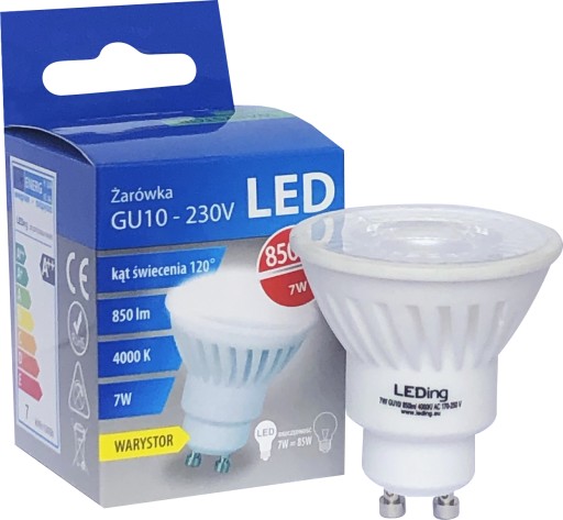 LED ŽIAROVKA 7W 850lm GU10 4000K PROTI PREPÄŤ.