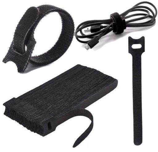 VELCRO BAND ORGANIZÁTOR KÁBLOV 150x12mm 100ks 14m silné vedenie káblov