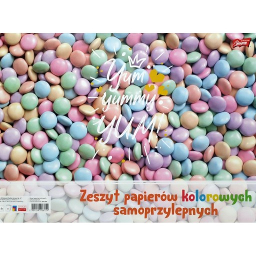 FAREBNÝ PAPIER B4 samolepiace bonbóny 80g 8k.