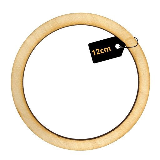 Drevená obruč 12cm PRE KOLESKO MACRAME lapač snov