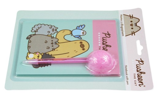 Pusheen set: zápisník, diár + pero s brmbolcom pre dievčatko