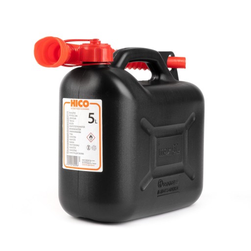 Plastový kanister na palivo, čierny, 5L