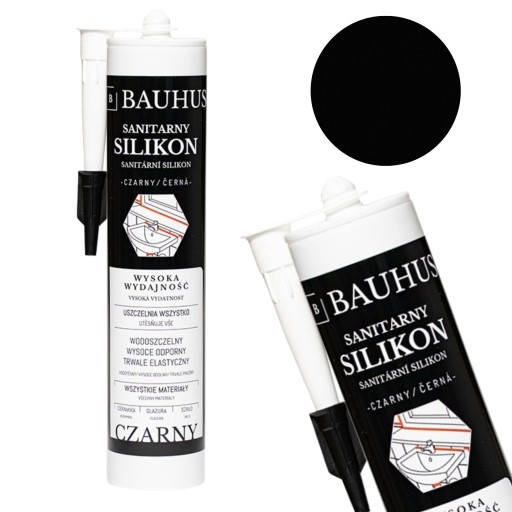 Sanitárny silikón Black Bauhus flexibilný PRO