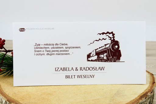 Svadobné oznámenia svadobné ŽELEZNIČNÝ LÍSTOK