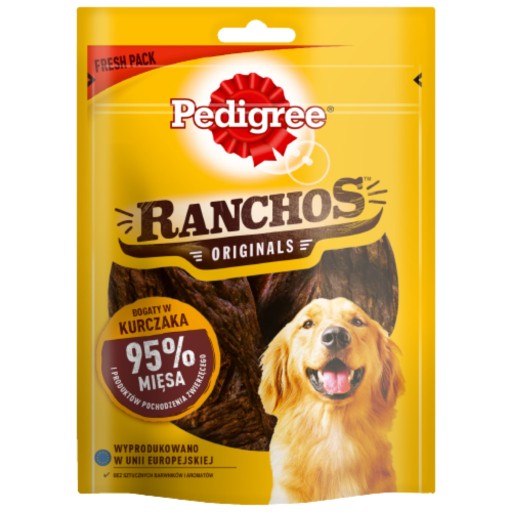 PEDIGREE Ranchos maškrty pre psov s kuracím mäsom 2x70 g
