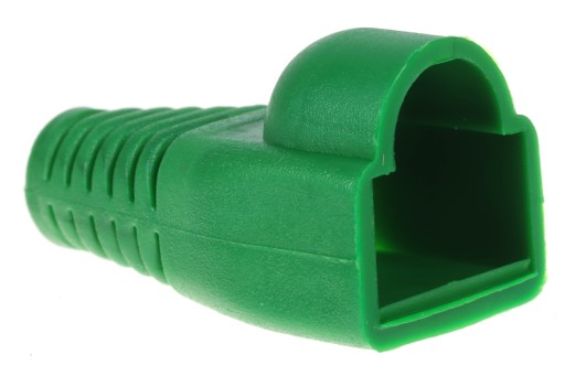 RJ45 internetová zástrčka so zeleným krytom, 10 kusov
