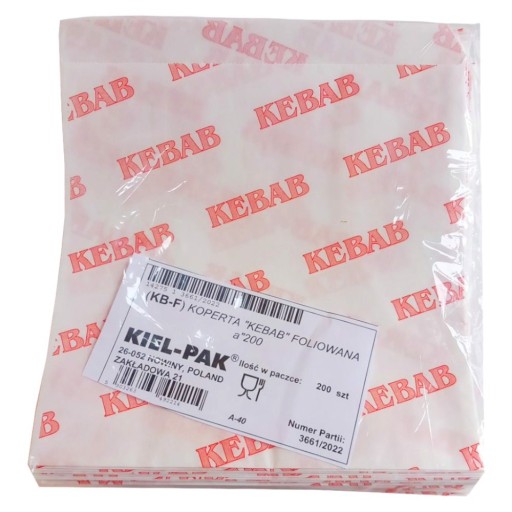 Papierový obal na kebab, 200 ks