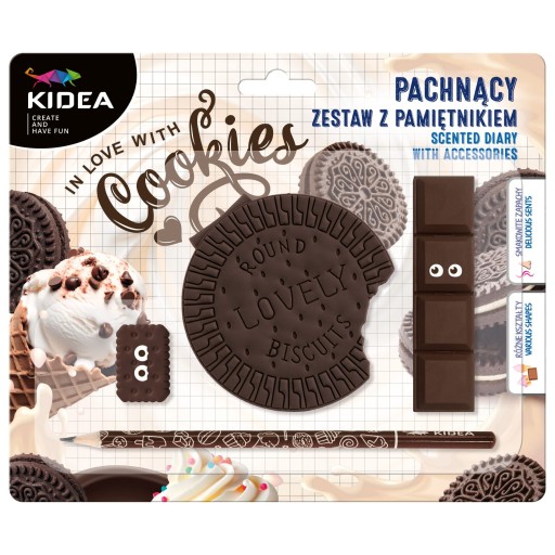 Voňavý diár s doplnkami Kidea cookie