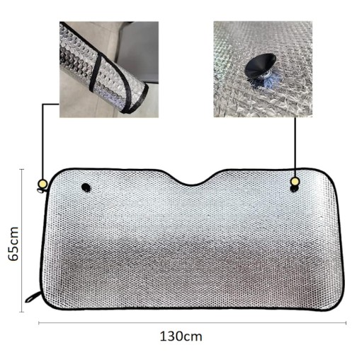 UV CLOTÝK NA OKENNÉ SLNEČNÉ PODLOŽKY DO AUTA 130x65cm