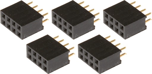 Kolíková objímka ZlatáPin páska 2x4 2,54mm 5 ks