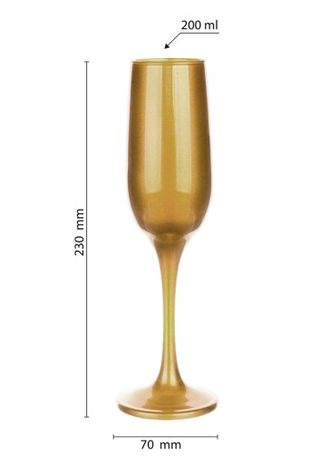 POHÁR NA ŠAMPANSKÉ, ZLATÉ PROSSECCO 200 ml