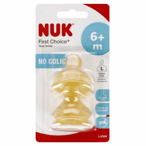 Nuk cumlík pre FC+ LATEX fľaša 6-18 m L First Choice+ pre PAP