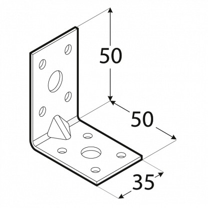 KPL5 MONTÁŽ UHOLOVÁ TESÁRSKA ŠPORA 50x50x35x2 10ks DOMAX POZINK.