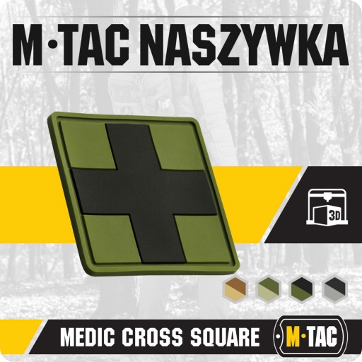 M-TAC MEDIC MEDIC CROSS MEDIC CROSS NÁPISOVÝ ZNAK PVC 5X5 CM OLIVOVÁ ZELENÁ