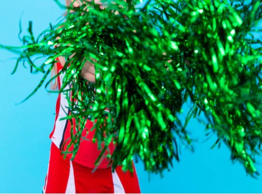 Zelené pom poms CHEERLEADER CHEERLEADER 2 kusy