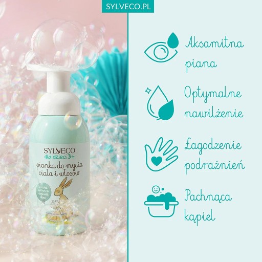 SYLVECO pre deti Pena na umývanie tela a vlasov