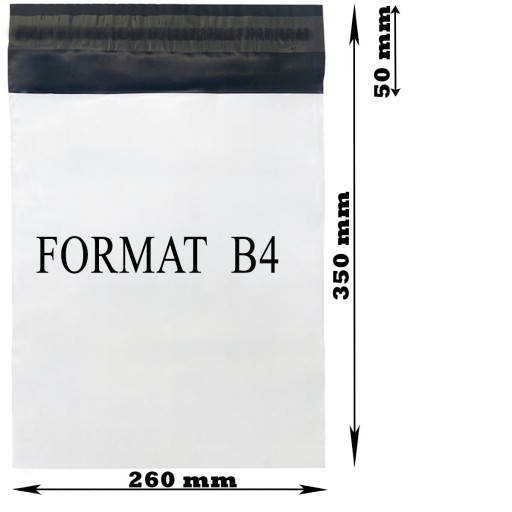 KURIÉRSKE FÓLIOVÉ BALENIA FÓLIOVÉ BAL. 260x350mm B4 50 ks BIELE FÓLIOVÉ OBÁLKY