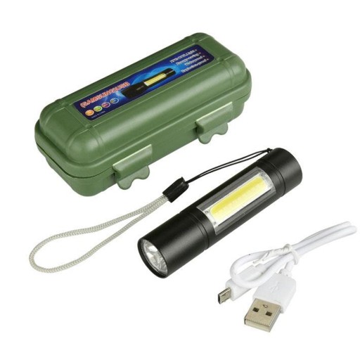 MINI LED XPE CREE COB USB TAKTICKÁ BATERKA