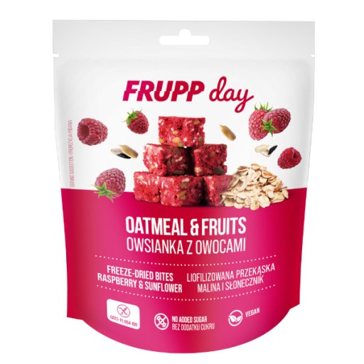 FRUPP Day ovsené kocky malina a slnečnica 25g