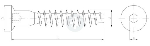 Potvrdzovacie skrutky do dreva 7 mm x 50 mm 50 kusov