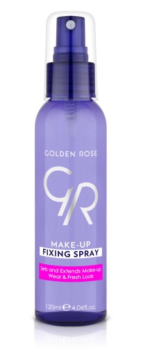 Fixačný sprej na make up so zlatou ružou
