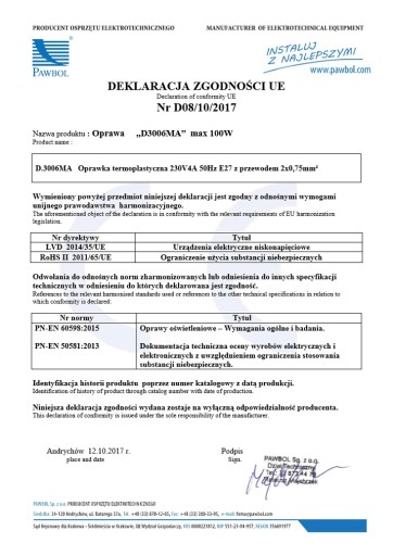 Termoplastová zásuvka s 190 mm bielym káblom