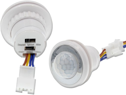 Pohybový senzor Senzor PIR Sonda 230V 40mm LED