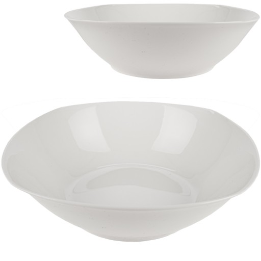 MISKA NA ŠALÁT, PORCELÁNOVÁ, BIELA MISKA NA OBALU