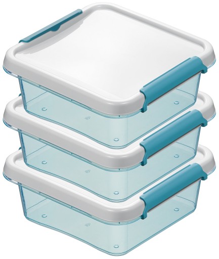 Sada 3x Nádoba JEDLO MÄSOVÉ SYRY, SENDVIČE OBEDOVÁ KRABIČKA, BEZ PRIESKOV, BPA FREE
