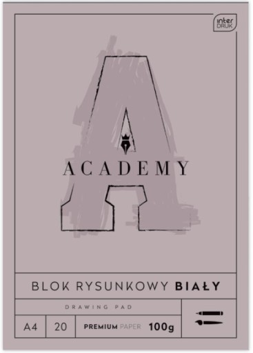 Podložka na kreslenie A4 20 listov 100g ACADEMY Interprint