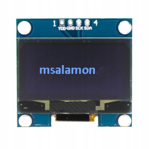 OLED displej 1.3 Arduino I2C SH1106 biely