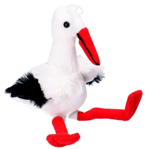 PLYŠOVÁ HRAČKA MASKOT BOCIAN 24 CM