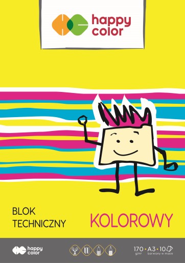 Farebný technický blok A3 Happy Color 170g/m2
