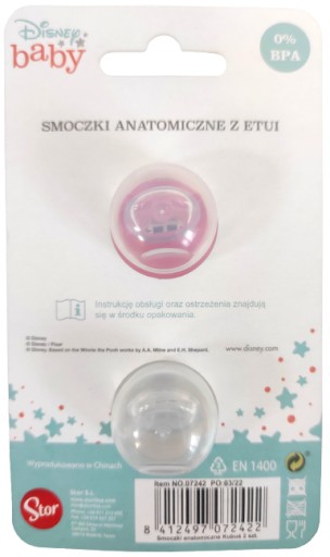 Stor anatomický silikónový cumlík 6 m +