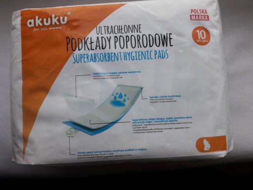 akuku A0369 PÓRODNÉ VLOŽKY SUPER ABSORPČNÉ VLOŽKY 10 ks.