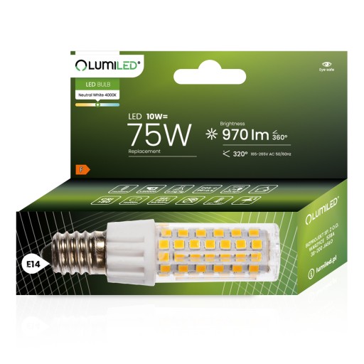 LED žiarovka E14 10W 970lm 4000K LUMILED