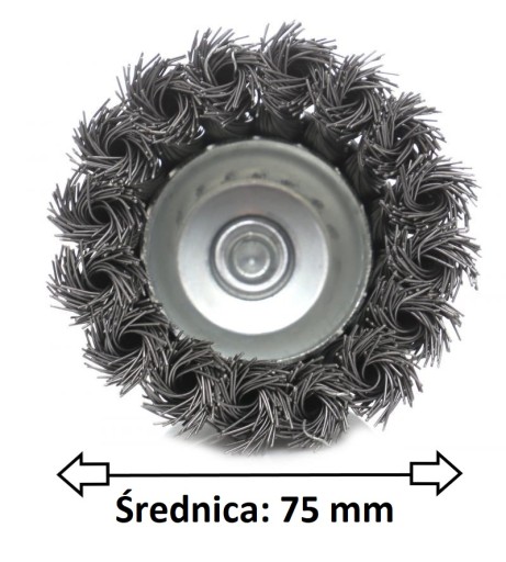 Oceľová čelná kefa na vrták 75 mm