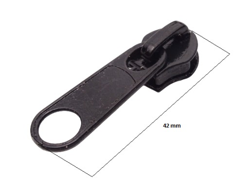 Posuvný strojček na špirálový zips #8 čierny 1 ks