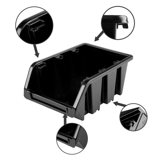 5x Skladový kontajner 80x115x60 mm dielenská garáž