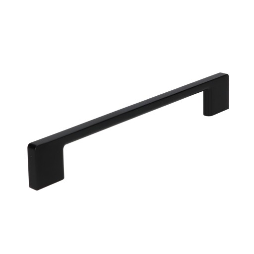 Moderná nábytková úchytka na kuchynské skrinky 160mm, čierny kov + skrutka