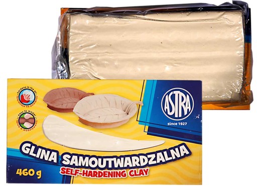 Hlina samotvrdnúca 460g - biela, ASTRA