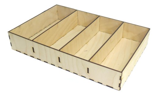 DEKOROVÁ KRABIČKA so 4 priehradkami 31,8x21,2x5,5cm PE36